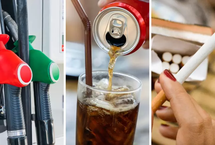 Gasolina, cigarros y refrescos subirán de precio en 2025