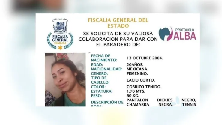 Piden ayuda para localizar a Karen Guadalupe; primera desaparición en Coahuila el 2025