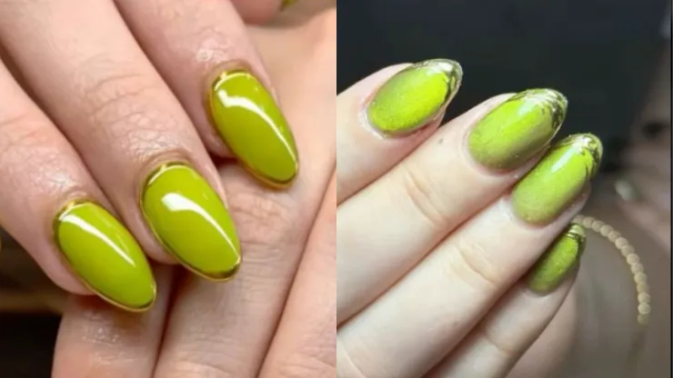 uñas verde limon 5