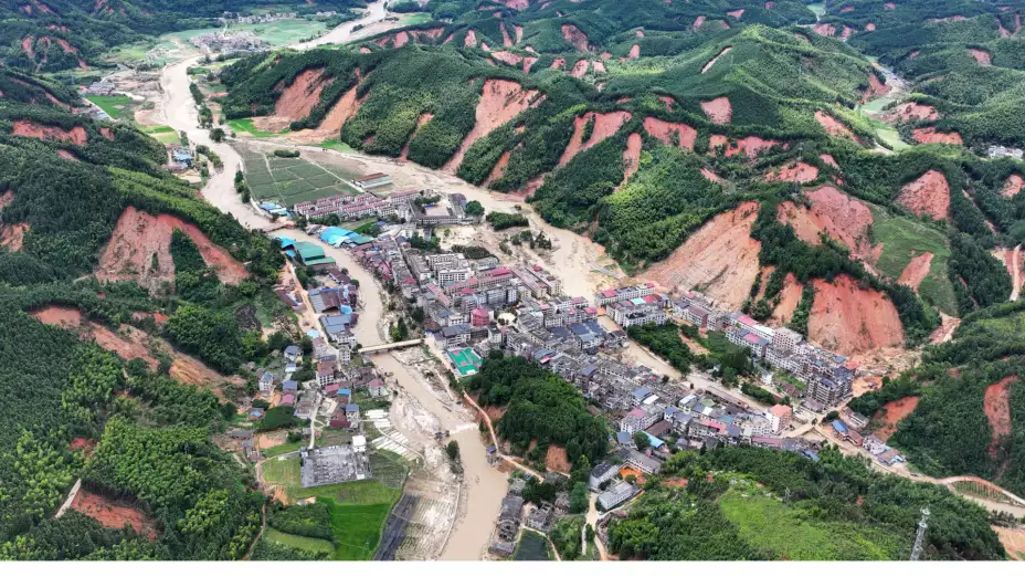Inundaciones en la ciudad de Zixing, China.