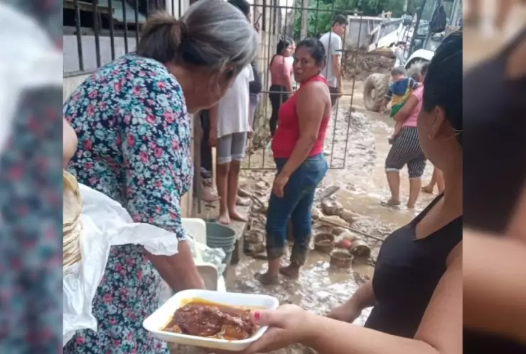 Quinceañera dona la comida de su fiesta a damnificados de Karl