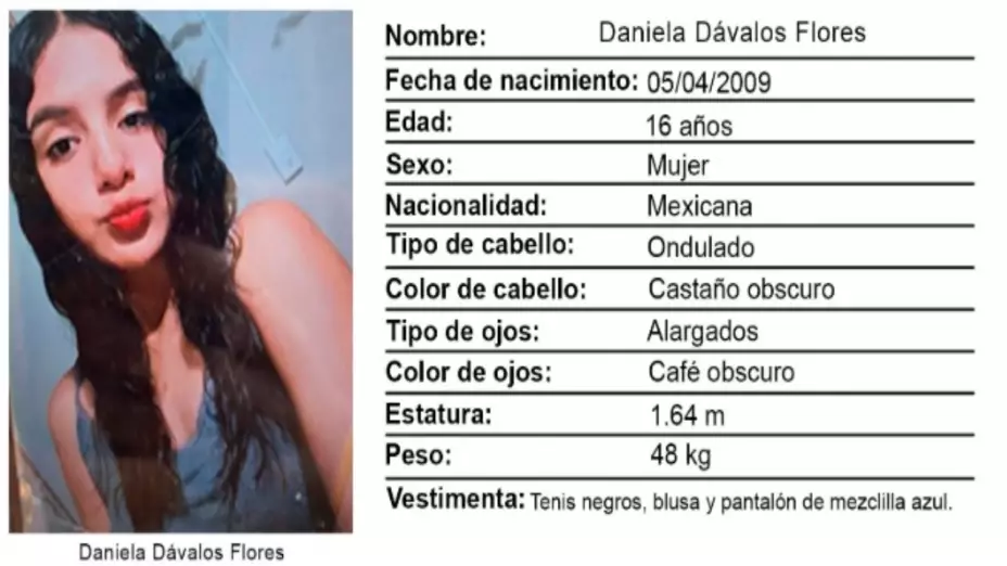 Activan Alerta Amber: Daniela Dávalos Flores desapareció en Irapuato, Guanajuato