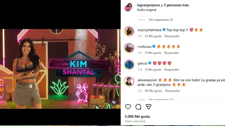 Así reaccionó Instagram a la revelación de Kim Shantal como parte de La Granja VIP