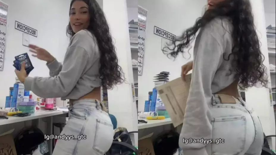 Empleada de farmacia aumenta ventas con baile.