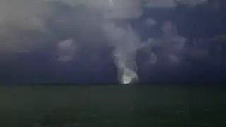 Tromba Marina hoy 22 de agosto 2025 en Veracruz