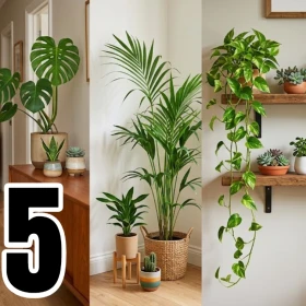 5 maneras de combinar plantas altas y pequeñas para hacer que tu sala parezca más elegante