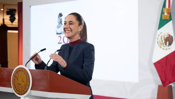 Claudia Sheinbaum en Palacio Nacional.