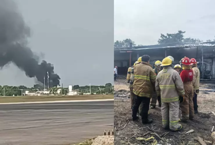 Bomberos de OPB sofocan incendio cerca del Cereso en Chetumal