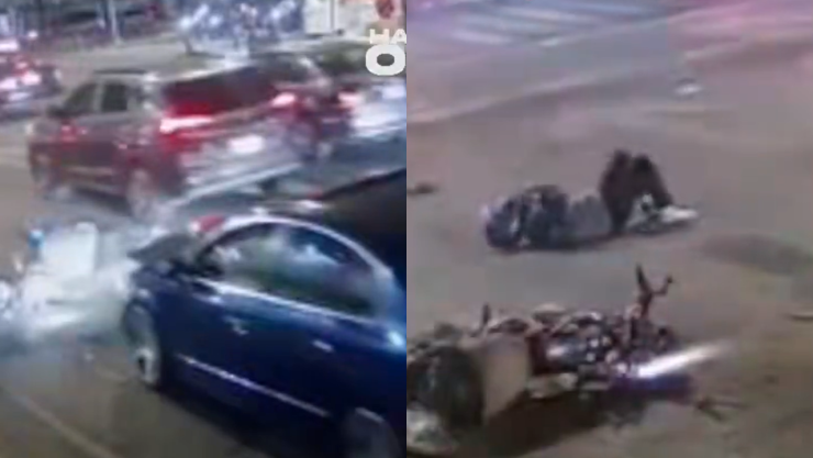 Automovilista atropella a motociclista en Iztacalco, CDMX