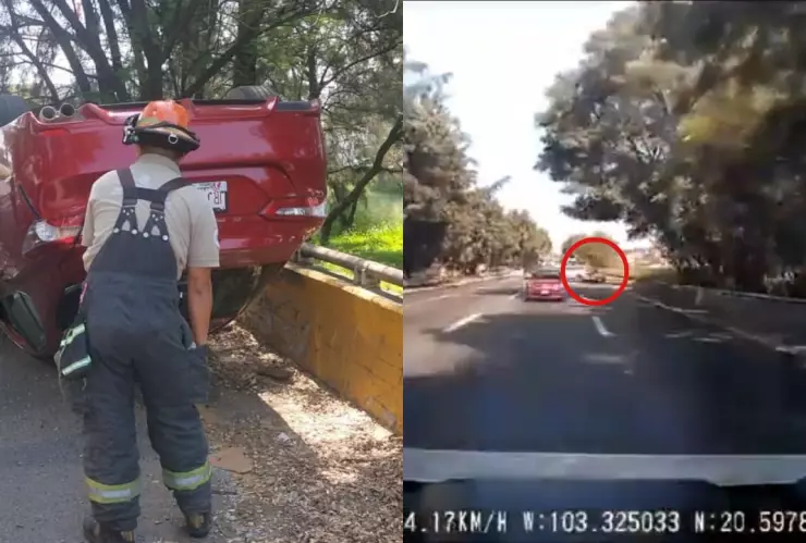 VIDEO | Captan APARATOSO accidente vehicular en carretera a Chapala HOY 5 de octubre