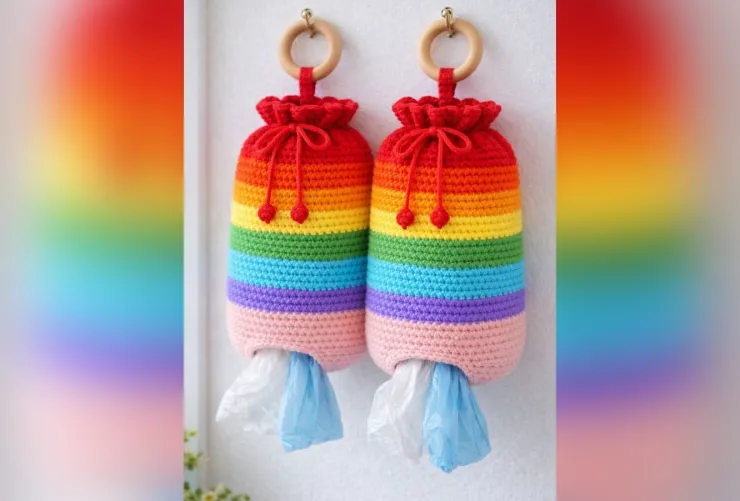 Cómo tejer un dispensador de bolsas de plástico a crochet para mantener la despensa limpia y ordenada