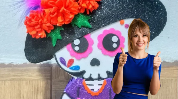 3 diseños de piñatas de Catrinas, ideal para fiestas infantiles