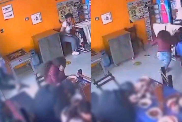 VIDEO con imágenes FUERTES | Sujeto es asesinado a balazos dentro de un restaurante en San Martín