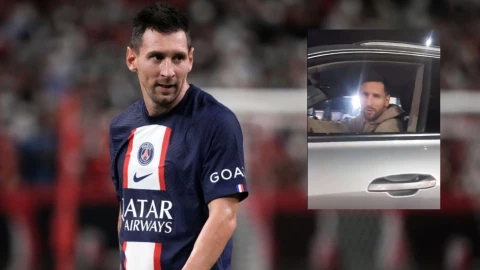 Lionel Messi en un partido con el PSG.