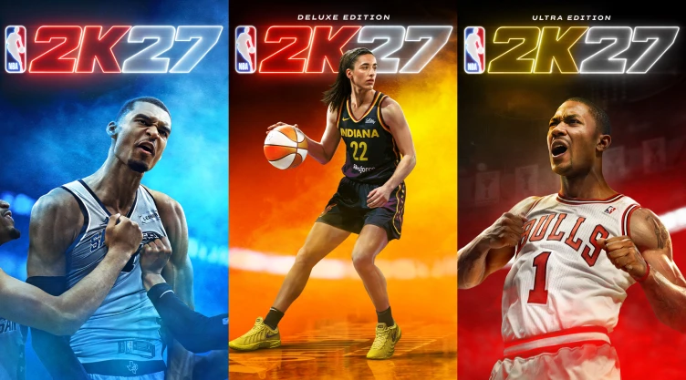 NBA 2K27 estrellas que protagonizan sus portadas Wembanyama, Caitlin Clark y Derrick Rose