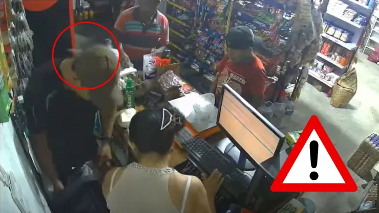 Cámaras de seguridad captaron el momento en que se frustró el asalto