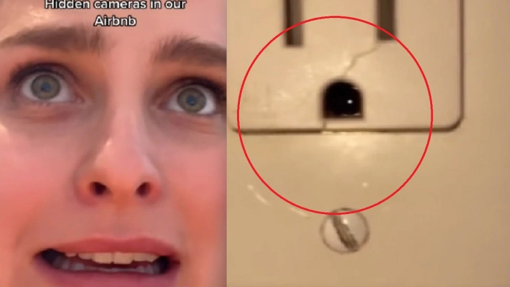 cámara oculta baño airbnb
