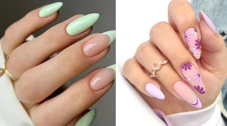 7 diseños de uñas almendra para la primavera 2026: puedes usarlas en cortas o largas