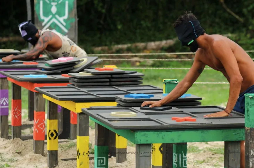 Juego de destreza y percepción en Survivor México 2023.