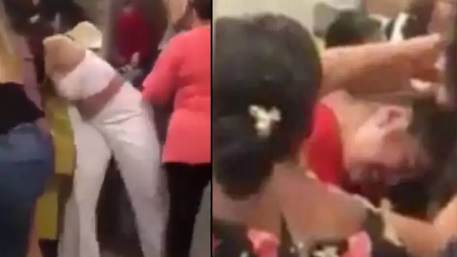 Video Mujeres se pelean en posada navideña, fue culpa del jefe