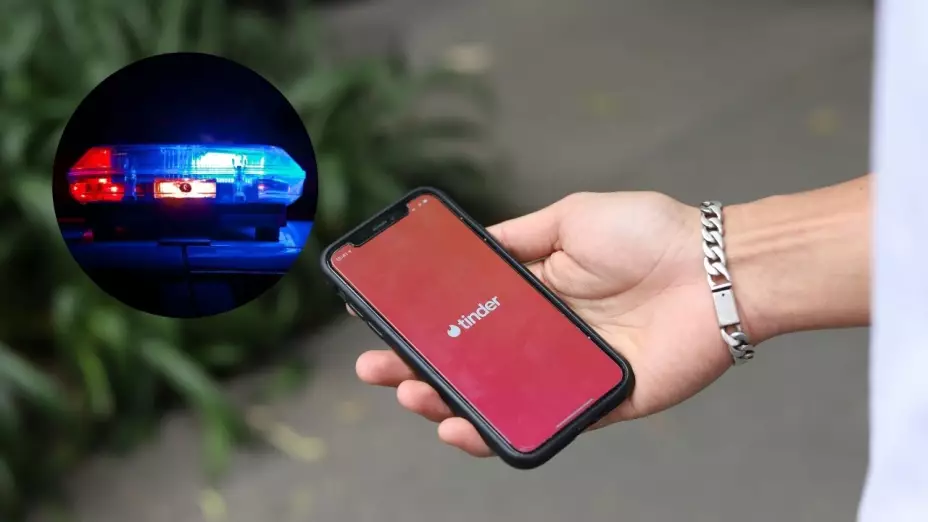 Fotos de un celular con la aplicación Tinder.