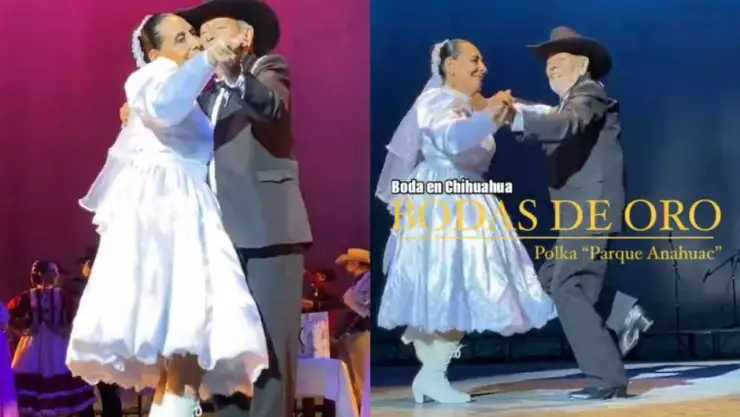Celebran 50 años de casados con una Polka