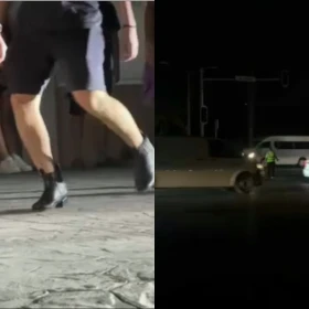 Bailarines en apagón en Quintana Roo.