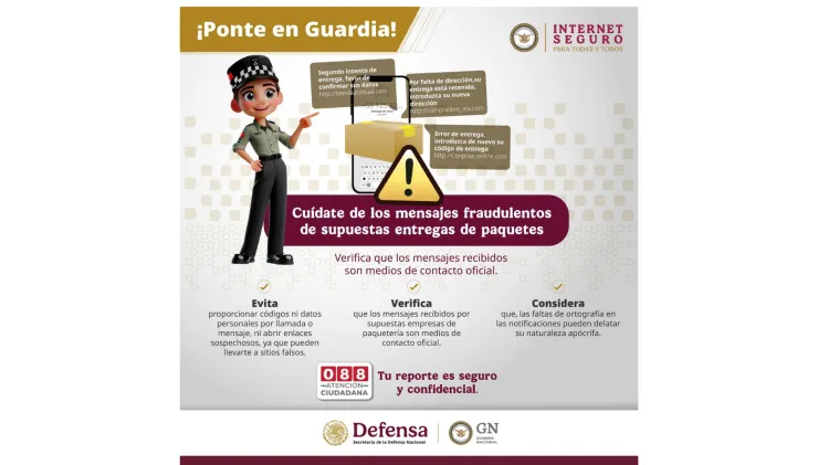 Fraude estafa mensaje de paquetería