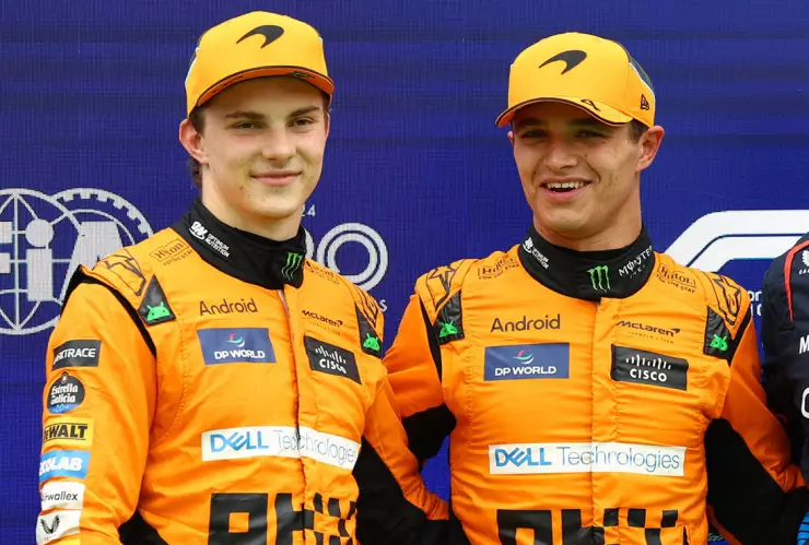Oscar Piastri y Lando Norris