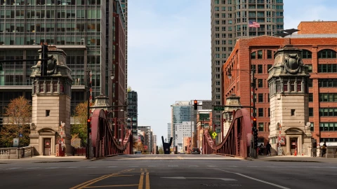 Las calles de Chicago, en Illinois.
