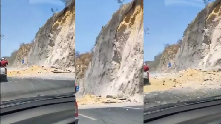 Derrumbe en la autopista Guadalajara- Colima video