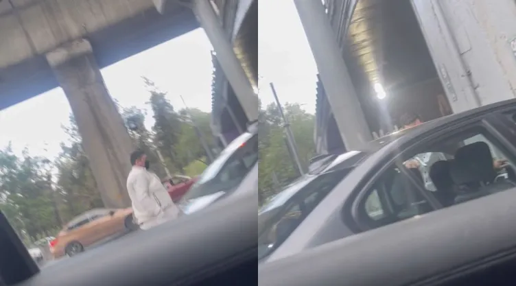 Delincuente dispara a plena luz del día en el Periférico de CDMX durante un asalto en la alcaldía Miguel Hidalgo