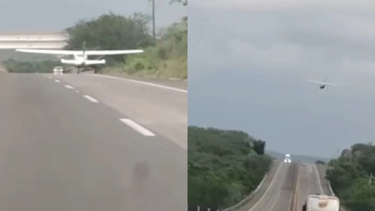 Avioneta-realiza-aterrizaje-forzoso-en-maxipista-Mazatlán-Culiacán-en-Sinaloa