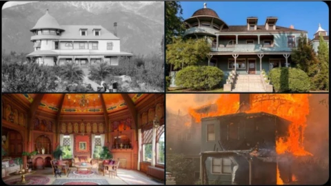 Edificios afectados por los incendios en California