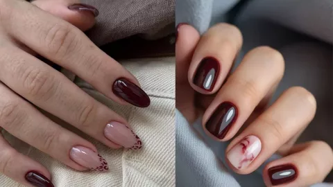 17 modelos de uñas acrílicas guindas: se verán elegantes y hermosas en cortas o largas.