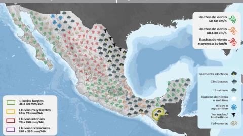 Clima en México hoy 10 de abril de 2024