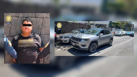 Un ladrón robo un auto a un adulto mayor en CDMX y es detenido.