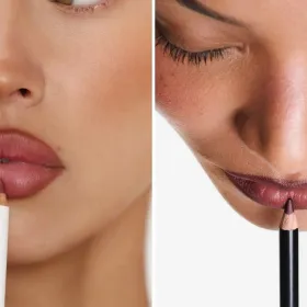 Cómo hacer que mis labios se vean más grandes usando lip liner café