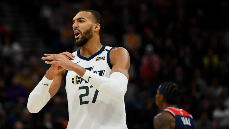 Rudy Gobert con la camiseta del Jazz de Utah