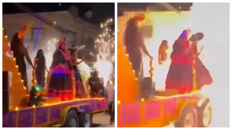Explosión en desfile de Día de Muertos deja diez lesionados en Mazatepec, Morelos