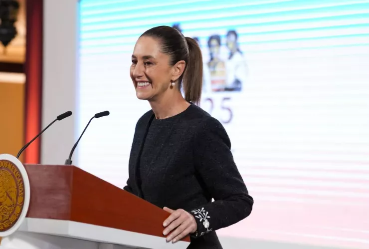 Claudia Sheinbaum en su conferencia mañanera.