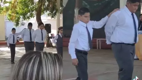 VIDEO: Niño ayuda a su mejor amigo invidente para bailar el vals