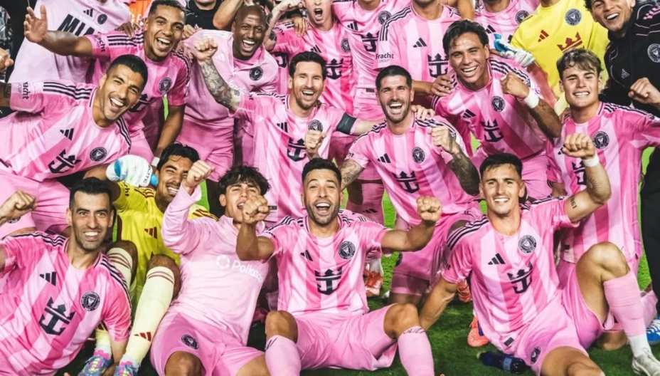 Messi festeja en Inter Miami