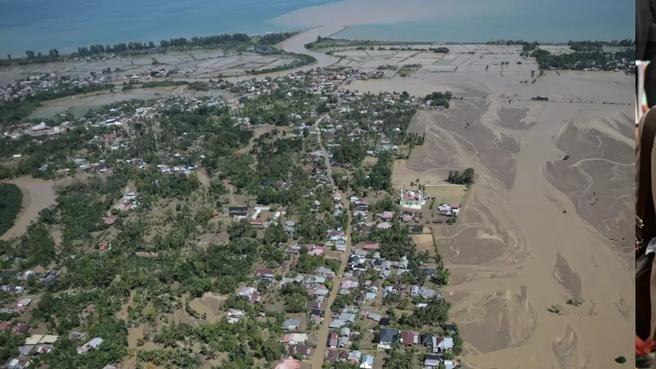 Zona afectada por inundaciones en Pidie Jaya, Indonesia.