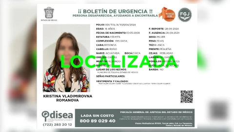 Kristina Romanova fue reportada como desaparecida en septiembre.