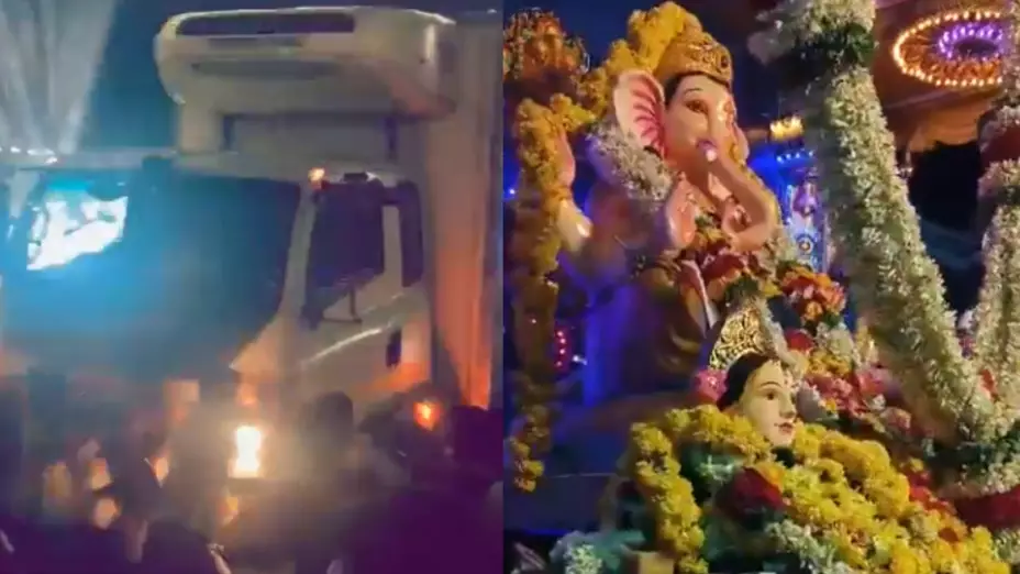 Un camión fuera de control arrolló a devotos en la procesión de Ganesha en Karnataka, India. Hay 9 muertos y más de 25 heridos.