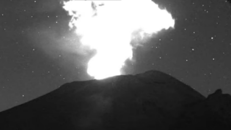Actividad del volcán Popocatépetl hoy lunes 17 de noviembre