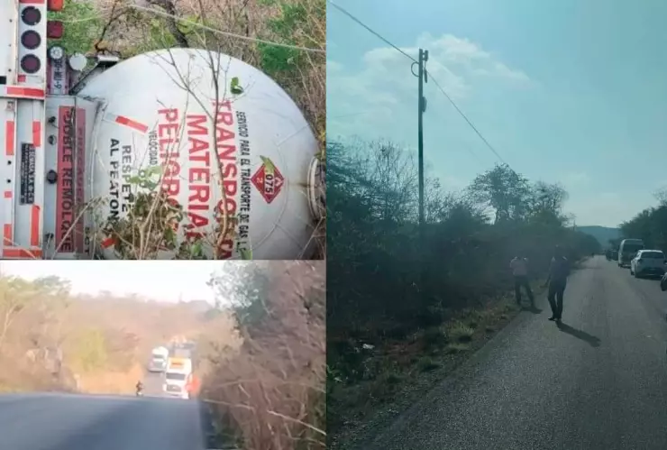 Accidente pipa Comitán