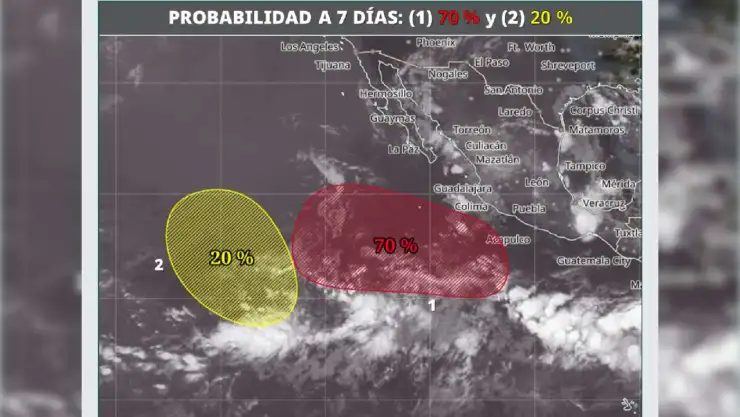 Zona de baja presión Pácifico Guerero
