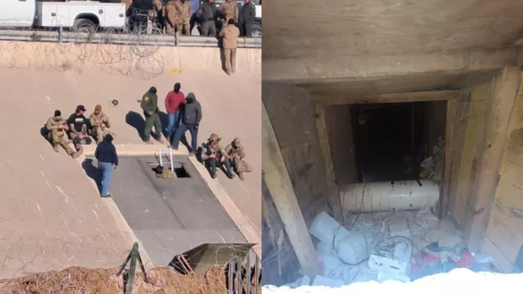 Túnel clandestino descubierto en la frontera entre Ciudad Juárez y El Paso, Texas.